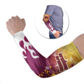 Personalized Brisbane Broncos Arm Sleeves Y2K Grunge Aesthetic With Cyber Flames and Starburst Graphics