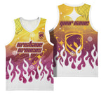 Personalized Brisbane Broncos Basketball Jersey Y2K Grunge Aesthetic With Cyber Flames and Starburst Graphics