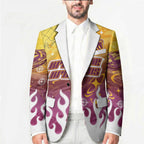 Personalized Brisbane Broncos Blazer Y2K Grunge Aesthetic With Cyber Flames and Starburst Graphics