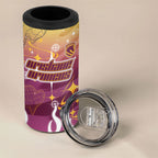 Personalized Brisbane Broncos 4 in 1 Can Cooler Tumbler Y2K Grunge Aesthetic With Cyber Flames and Starburst Graphics