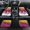 Personalized Brisbane Broncos Car Mats Y2K Grunge Aesthetic With Cyber Flames and Starburst Graphics