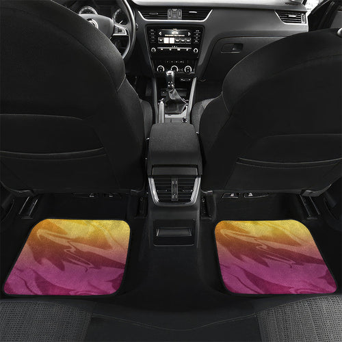 Personalized Brisbane Broncos Car Mats Y2K Grunge Aesthetic With Cyber Flames and Starburst Graphics