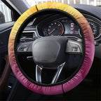 Brisbane Broncos Steering Wheel Cover Y2K Grunge Aesthetic With Cyber Flames and Starburst Graphics