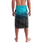Personalized Cronulla-Sutherland Sharks Lavalava Y2K Grunge Aesthetic With Cyber Flames and Starburst Graphics