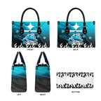 Personalized Cronulla-Sutherland Sharks Leather Bag Y2K Grunge Aesthetic With Cyber Flames and Starburst Graphics
