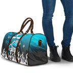 Personalized Cronulla-Sutherland Sharks Travel Bag Y2K Grunge Aesthetic With Cyber Flames and Starburst Graphics