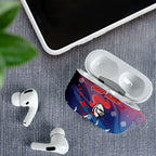Personalized Newcastle Knights AirPods Case Y2K Grunge Aesthetic With Cyber Flames and Starburst Graphics