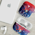 Personalized Newcastle Knights AirPods Case Y2K Grunge Aesthetic With Cyber Flames and Starburst Graphics