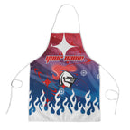 Personalized Newcastle Knights Apron Y2K Grunge Aesthetic With Cyber Flames and Starburst Graphics