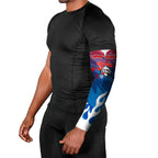 Personalized Newcastle Knights Arm Sleeves Y2K Grunge Aesthetic With Cyber Flames and Starburst Graphics