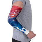 Personalized Newcastle Knights Arm Sleeves Y2K Grunge Aesthetic With Cyber Flames and Starburst Graphics