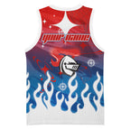 Personalized Newcastle Knights Basketball Jersey Y2K Grunge Aesthetic With Cyber Flames and Starburst Graphics