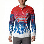 Personalized Newcastle Knights Button Sweatshirt Y2K Grunge Aesthetic With Cyber Flames and Starburst Graphics