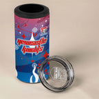 Personalized Newcastle Knights 4 in 1 Can Cooler Tumbler Y2K Grunge Aesthetic With Cyber Flames and Starburst Graphics