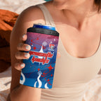 Personalized Newcastle Knights 4 in 1 Can Cooler Tumbler Y2K Grunge Aesthetic With Cyber Flames and Starburst Graphics