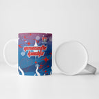 Personalized Newcastle Knights Ceramic Mug Y2K Grunge Aesthetic With Cyber Flames and Starburst Graphics