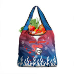 Personalized Newcastle Knights Grocery Bag Y2K Grunge Aesthetic With Cyber Flames and Starburst Graphics