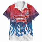 Personalized Newcastle Knights Hawaiian Shirt Y2K Grunge Aesthetic With Cyber Flames and Starburst Graphics
