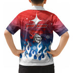 Personalized Newcastle Knights Hawaiian Shirt Y2K Grunge Aesthetic With Cyber Flames and Starburst Graphics