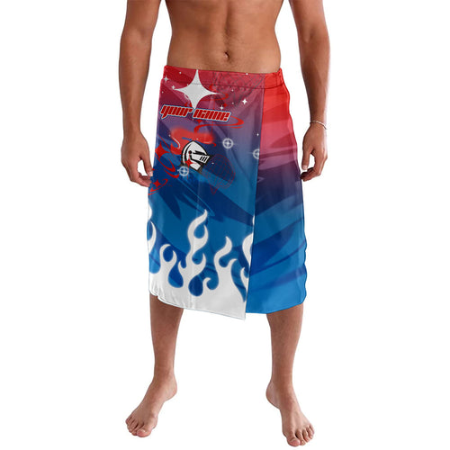 Personalized Newcastle Knights Lavalava Y2K Grunge Aesthetic With Cyber Flames and Starburst Graphics