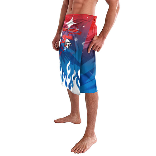 Personalized Newcastle Knights Lavalava Y2K Grunge Aesthetic With Cyber Flames and Starburst Graphics
