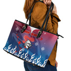 Personalized Newcastle Knights Leather Tote Bag Y2K Grunge Aesthetic With Cyber Flames and Starburst Graphics