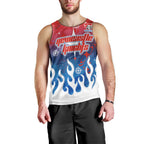 Personalized Newcastle Knights Men Tank Top Y2K Grunge Aesthetic With Cyber Flames and Starburst Graphics