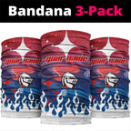 Personalized Newcastle Knights Neck Gaiter Y2K Grunge Aesthetic With Cyber Flames and Starburst Graphics