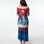 Personalized Newcastle Knights Puletasi Y2K Grunge Aesthetic With Cyber Flames and Starburst Graphics