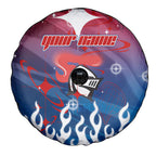 Personalized Newcastle Knights Spare Tire Cover Y2K Grunge Aesthetic With Cyber Flames and Starburst Graphics