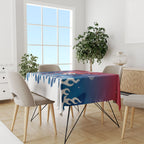 Personalized Newcastle Knights Tablecloth Y2K Grunge Aesthetic With Cyber Flames and Starburst Graphics