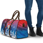 Personalized Newcastle Knights Travel Bag Y2K Grunge Aesthetic With Cyber Flames and Starburst Graphics