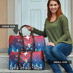 Personalized Newcastle Knights Travel Bag Y2K Grunge Aesthetic With Cyber Flames and Starburst Graphics