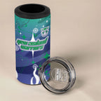 Personalized New Zealand Warriors 4 in 1 Can Cooler Tumbler Y2K Grunge Aesthetic With Cyber Flames and Starburst Graphics