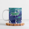 Personalized New Zealand Warriors Ceramic Mug Y2K Grunge Aesthetic With Cyber Flames and Starburst Graphics