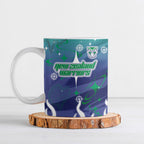 Personalized New Zealand Warriors Ceramic Mug Y2K Grunge Aesthetic With Cyber Flames and Starburst Graphics