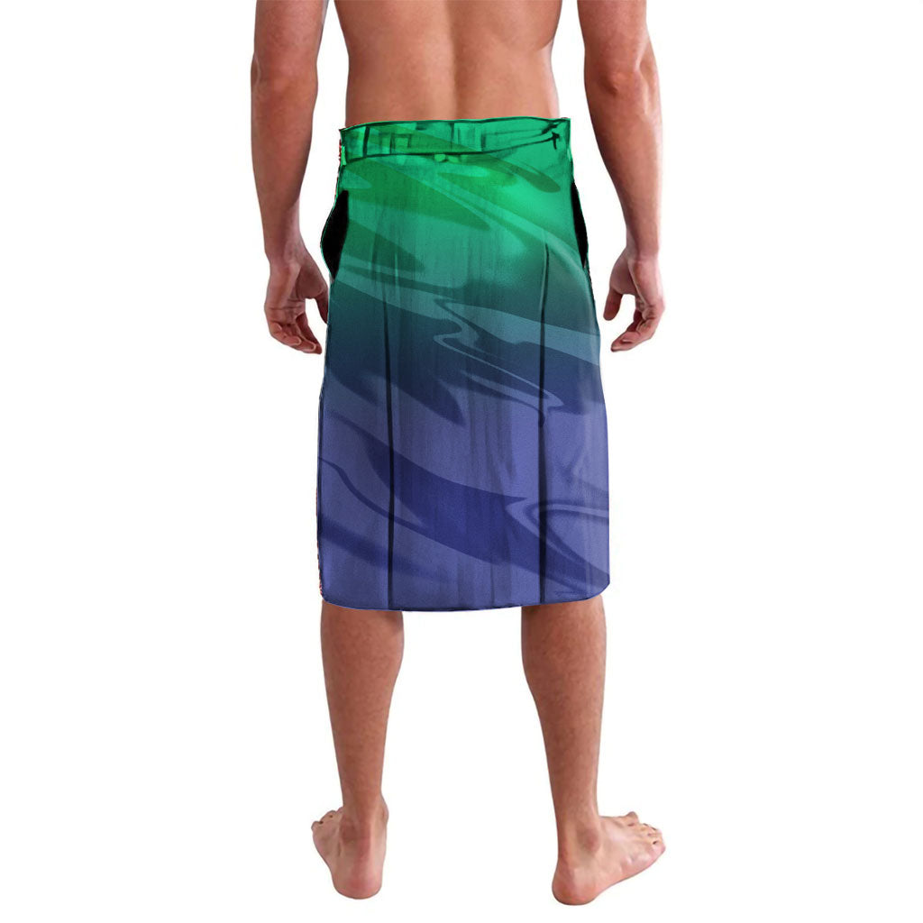 Personalized New Zealand Warriors Lavalava Y2K Grunge Aesthetic With Cyber Flames and Starburst Graphics