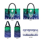 Personalized New Zealand Warriors Leather Bag Y2K Grunge Aesthetic With Cyber Flames and Starburst Graphics