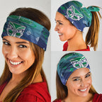 Personalized New Zealand Warriors Neck Gaiter Y2K Grunge Aesthetic With Cyber Flames and Starburst Graphics