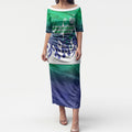 Personalized New Zealand Warriors Puletasi Y2K Grunge Aesthetic With Cyber Flames and Starburst Graphics