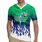 Personalized New Zealand Warriors Rugby Jersey Y2K Grunge Aesthetic With Cyber Flames and Starburst Graphics