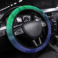 New Zealand Warriors Steering Wheel Cover Y2K Grunge Aesthetic With Cyber Flames and Starburst Graphics