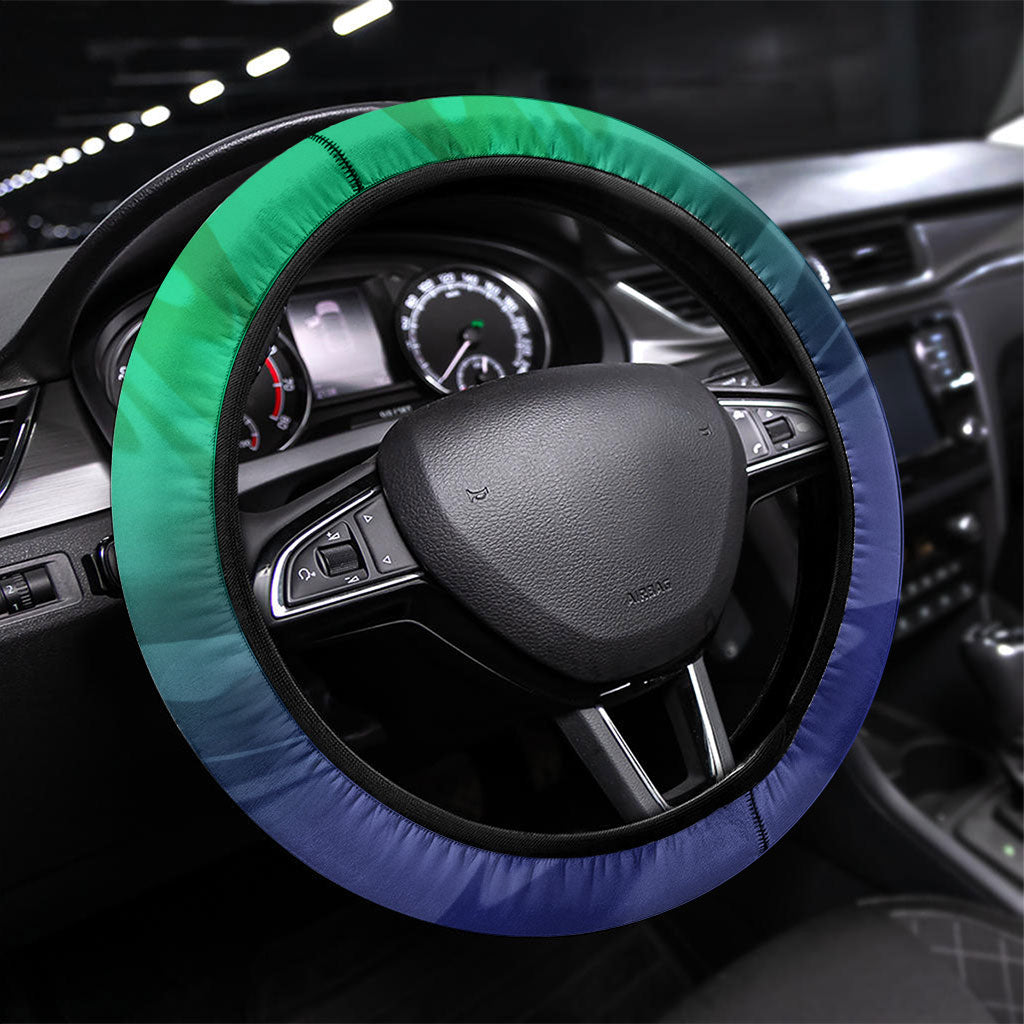 New Zealand Warriors Steering Wheel Cover Y2K Grunge Aesthetic With Cyber Flames and Starburst Graphics