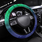 New Zealand Warriors Steering Wheel Cover Y2K Grunge Aesthetic With Cyber Flames and Starburst Graphics