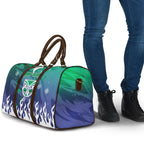 Personalized New Zealand Warriors Travel Bag Y2K Grunge Aesthetic With Cyber Flames and Starburst Graphics