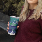 Personalized New Zealand Warriors Tumbler Cup Y2K Grunge Aesthetic With Cyber Flames and Starburst Graphics