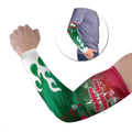 Personalized South Sydney Rabbitohs Arm Sleeves Y2K Grunge Aesthetic With Cyber Flames and Starburst Graphics