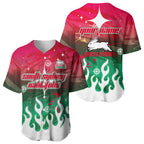 Personalized South Sydney Rabbitohs Baseball Jersey Y2K Grunge Aesthetic With Cyber Flames and Starburst Graphics