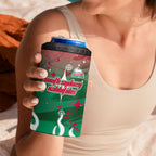 Personalized South Sydney Rabbitohs 4 in 1 Can Cooler Tumbler Y2K Grunge Aesthetic With Cyber Flames and Starburst Graphics