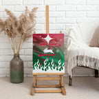 Personalized South Sydney Rabbitohs Canvas Wall Art Y2K Grunge Aesthetic With Cyber Flames and Starburst Graphics
